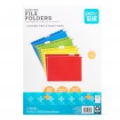 Assorted Colors Letter Sized Hanging File Folders, 25 Count