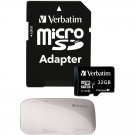 Verbatim 97706 SuperSpeed USB 3.0 Universal Card Reader and 44083 32GB Class 10 microSDHC Card wit