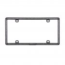Black Metal Bling Automotive License Plate Frame, 92854W