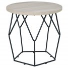 Signature Design by Ashley Waylowe Light Brown/Black Round End Table