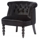 Baxton Studio Flax Slipper Chair, Black