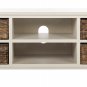 Safavieh Rooney Solid Entertainment Unit with 4 Wicker Baskets