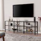 Southern Enterprises Tyler Metal/Glass TV Stand, for TVs up to 68"", Black