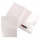 JAM® Plastic Regular Weight Two Pocket Presentation Folder, Clear, 108/pack