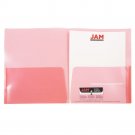 JAM® Plastic Regular Weight Two Pocket Presentation Folder, Red, 108/pack