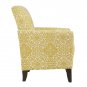 Aiken Arm Chair, Gold Damask