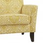 Aiken Arm Chair, Gold Damask