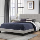 Hillsdale Furniture Delaney Upholstered Full Bed with Tufted Headboard, Glacie