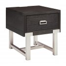 Signature Design by Ashley Adult Contemporary Square Acacia Wood End Table, Bl