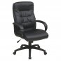 Office Star Products Work Smart High Back Faux Leather Executive Chair with Pa