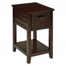 Camille Chair Side Table In Walnut Finish
