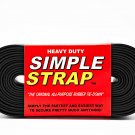 Ss-2 20' X 3Mm X 40Mm Black Heavy Duty Rubber Tie Down Strap