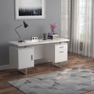 Lawtey Floating Top Office Desk White High Gloss