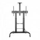 V7 Height Adjustable TV Cart, Black