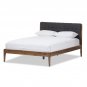 Baxton Studio Clifford Mid-Century Platform Bed, Multiple Sizes, Multiple Colo