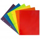 JAM Glossy 3 Hole Punch Folders, Assorted