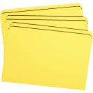 Smead, SMD17910, Straight-cut 2-ply Tab Legal File Folders, 100 / Box, Yellow
