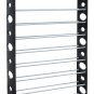 Stackable 50 Pair Metal and Plastic Shoe Rack, Black