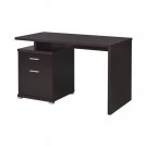 Irving 2-Drawer Office Desk With Cabinet Cappuccino