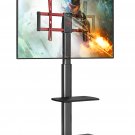 FITUEYES Steel Floor TV Stand With Mount Monitor Display For 32 To 65 Inch TVs