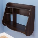 Kurv Floating Desk, Brown Finish