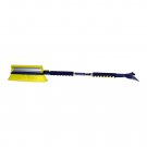 Michelin Ultra Duty Telescopic 43-63 Inch Snow Brush, Blue Yellow Grey, XL Swivel Head with Integr
