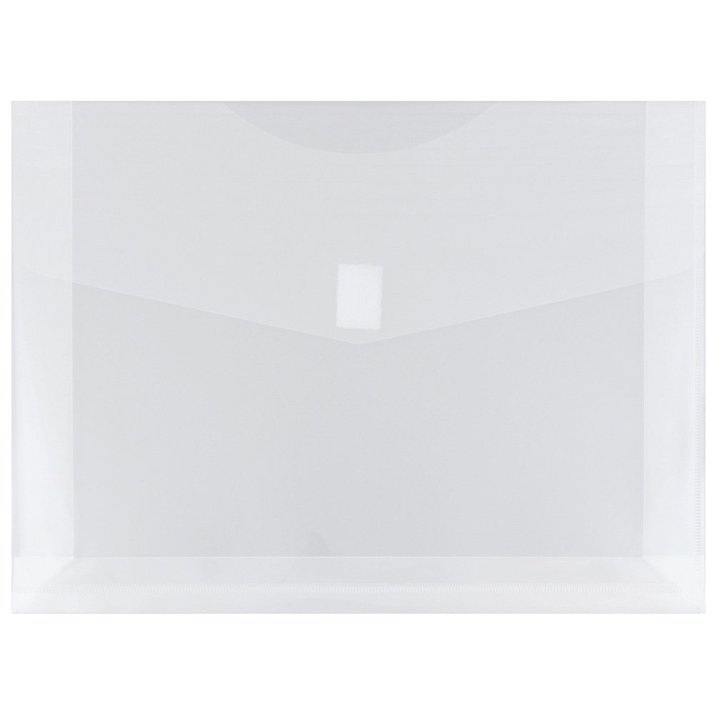 JAM Plastic Envelopes with Hook & Loop Closure, 2"" Expansion, Letter Booklet, 