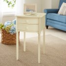 Amindal Tall Farmhouse Accent Table with Storage, Antique White