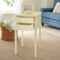 Amindal Tall Farmhouse Accent Table with Storage, Antique White