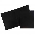 JAM Heavy Duty Plastic Two Pocket Presentation Folder, Black, 108/pack