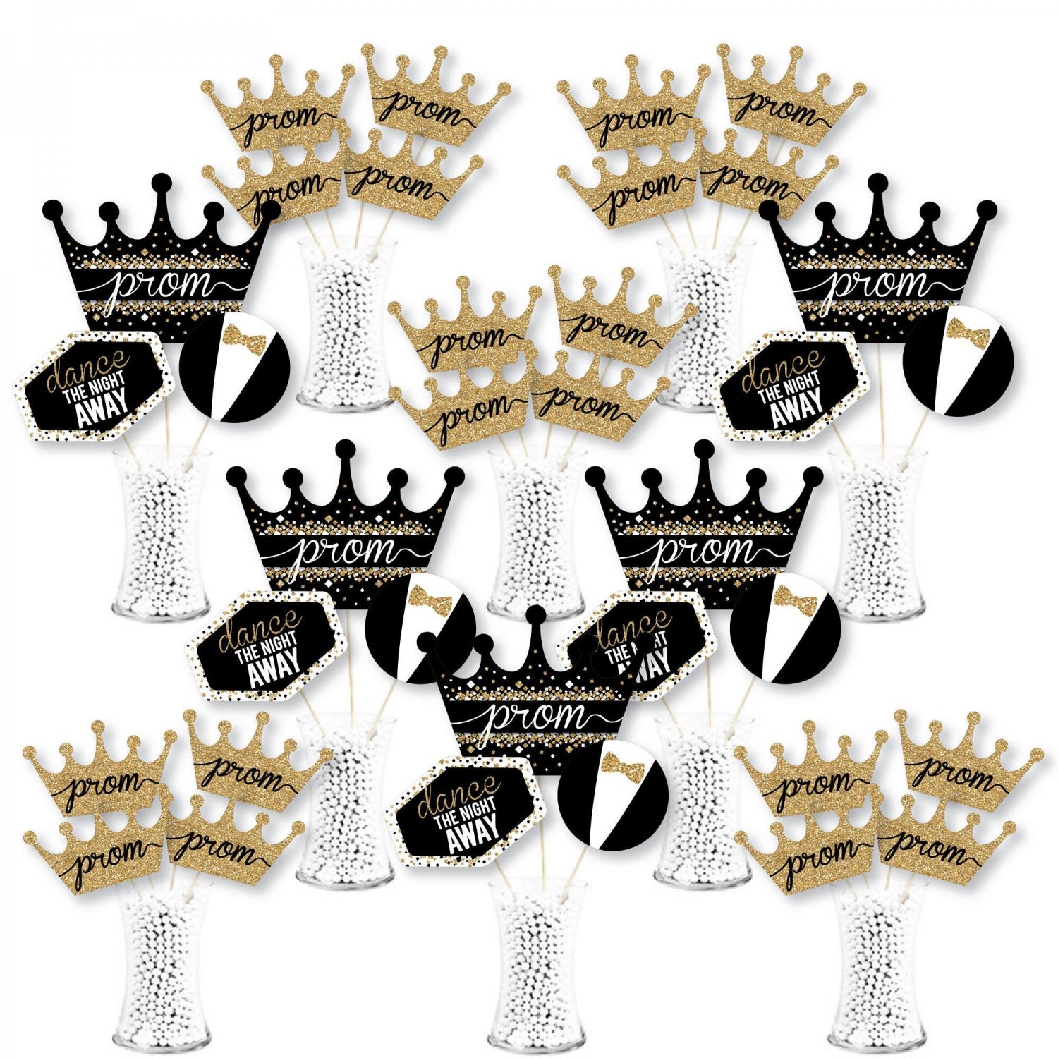 Big Dot of Happiness Prom - Prom Night Party Centerpiece Sticks - Showstopper Table Toppers - 35 P