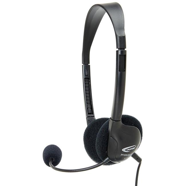 3065Av Lightweight On-Ear Stereo Headset With Gooseneck Microphone, Dual 3.5Mm