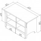 Bush Furniture 3-Tier Salinas Shoe Storage Bench, Wood, Off-White
