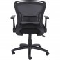 Lorell, Flipper Arm Mid-back Chair, 1 Each, Black