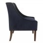 Modern Swoop Arm Accent Chair, Velvet