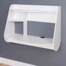 Kurv Home Office Workstation Compact Floating Desk, White