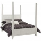 Naples Queen Wooden Poster Bed In White