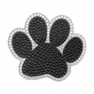 Bling Animal Paw Automotive Decal, Black, White, 4.5 X 5.25, 1 Pc