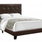 Bed - Full Size / Dark Brown Leather-Look
