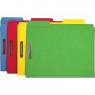 Business Source, BSN17571, 2-Ply Tab Color Letter Fastener Folder, 50 / Box, Y