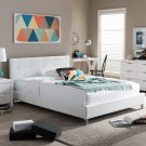 Baxton Studio Barbara Modern Platform Bed with Crystal Button Tufting (Queen S