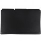 Plastic File Folders, Legal Size, 9 X 14, Black, 6/Pack