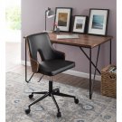 Office Chair in Walnut and Black Finish