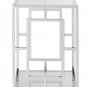 Town Square Chrome End Table, Clear Glass/Chrome Frame