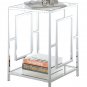 Town Square Chrome End Table, Clear Glass/Chrome Frame