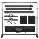 10X8Ft Photography Backdrop Stand Heavy Duty, Background Support Stand,Banner Stand Adjustable Tra