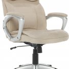 Serta Fabric High-Back Office Chair with Arms, 250 lb Capacity, Tan