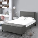 Zinus Wanda 48"" Upholstered Platform Bed with Storage Bench, Full