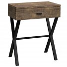 Accent Table - 24""H / Brown Reclaimed Wood / Black Metal