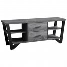 TV STAND - 60""L / GREY-BLACK WITH 2 STORAGE DRAWERS